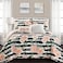 Lush Decor Amara Watercolor Rose 5 Piece Quilt Set Black Dusty Rose Full Queen