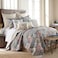 Levtex Home Angelica Reversible KingCal King Quilt Set 106x92in and 2 Pillow Shams 36x20 Bedding Blue Grey Coral Cotton King Size Quilt Bedding Set Lightweight Soft PreWashed