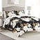 Lush Decor Zinnia Floral 3 Piece Quilt Set King BlackGold