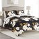 Lush Decor Zinnia Floral 3 Piece Quilt Set King BlackGold