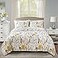 Lush Decor Adalia 3Piece YellowGray Quilt Set FullQueen