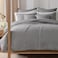 Levtex Home Cross Stitch Reversible FullQueen Quilt Set 88x92in and 2 Pillow Shams 26x20in Stitch Texture Light Grey Cotton FullQueen Size Quilt Bedding Set Lightweight Soft PreWashed