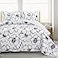 Lush Decor Scandinavian Floral Quilt Queen Size Reversible 3 Piece Set FullQueen Navy White Floral Bedding Set Queen Quilt White Bedding