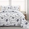 Lush Decor Scandinavian Floral Quilt Queen Size Reversible 3 Piece Set FullQueen Navy White Floral Bedding Set Queen Quilt White Bedding