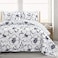 Lush Decor Scandinavian Floral Quilt Queen Size Reversible 3 Piece Set FullQueen Navy White Floral Bedding Set Queen Quilt White Bedding
