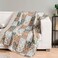 Exclusivo Mezcla 50x 60 Quilted Throw Blanket Microfiber Quilt Throw with Boho Patchwork Pattern Reversible Camel Versatile Lap Quilt for All Seasons Lightweight Throws for BedCouchSofa