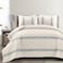 Lush Decor Farmhouse Stripe Reversible Cotton Quilt King Size 3 Piece Set Blue Farmhouse Bedding Set King Quilt Striped Bedding