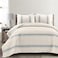 Lush Decor Farmhouse Stripe Reversible Cotton Quilt King Size 3 Piece Set Blue Farmhouse Bedding Set King Quilt Striped Bedding