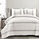 Lush Decor Farmhouse Stripe Reversible Cotton Quilt Queen Size 3 Piece Set FullQueen Gray Farmhouse Bedding Set Queen Quilt Striped Bedding