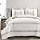 Lush Decor Farmhouse Stripe Reversible Cotton Quilt Queen Size 3 Piece Set FullQueen Gray Farmhouse Bedding Set Queen Quilt Striped Bedding