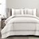 Lush Decor Farmhouse Stripe Reversible Cotton Quilt Queen Size 3 Piece Set FullQueen Gray Farmhouse Bedding Set Queen Quilt Striped Bedding