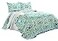Lush Decor Clara Quilt 3 Piece Reversible Bedding Set FullQueen Blue Green