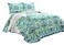 Lush Decor Clara Quilt 3 Piece Reversible Bedding Set FullQueen Blue Green