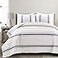 Lush Decor Farmhouse Stripe Reversible Cotton Quilt King Size 3 Piece Set Navy Farmhouse Bedding Set King Quilt Striped Bedding