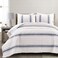 Lush Decor Farmhouse Stripe Reversible Cotton Quilt King Size 3 Piece Set Navy Farmhouse Bedding Set King Quilt Striped Bedding