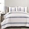 Lush Decor Farmhouse Stripe Reversible Cotton Quilt King Size 3 Piece Set Navy Farmhouse Bedding Set King Quilt Striped Bedding