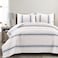 Lush Decor Farmhouse Stripe Reversible Cotton Quilt Queen Size 3 Piece Set FullQueen Navy Farmhouse Bedding Set Queen Quilt Striped Bedding