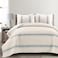 Lush Decor Farmhouse Stripe Reversible Cotton Quilt Queen Size 3 Piece Set FullQueen Blue Farmhouse Bedding Set Queen Quilt Striped Bedding