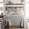 Levtex Home Mills Waffle FullQueen Quilt Set 88x92in with 2 Pillow Shams 26x20in Grey Cotton Waffle FullQueen Size Quilt Bedding Set Lightweight Soft PreWashed