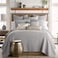 Levtex Home Mills Waffle FullQueen Quilt Set 88x92in with 2 Pillow Shams 26x20in Grey Cotton Waffle FullQueen Size Quilt Bedding Set Lightweight Soft PreWashed