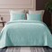 Whale Flotilla Twin Quilt Bedding Set Soft Aqua Blue Bedspreads Quilts Twin XL Size for All Seasons 2 Pieces Lightweight Geometric Star Pattern Coverlet