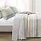 Lush Decor Nesco Stripe Quilt King Size 3 Piece Set Yellow Gray Striped Bedding Set Queen Quilt Yellow Quilts Boho Bedroom Decor
