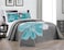 Masterplay 3Piece Fine Printed Oversize 115inch X 95inch Quilt Set Reversible Bedspread Coverlet King Size Bed Cover Aqua Blue Grey Hibiscus Pale Blue Grey Paisley Oversize King