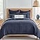 Levtex Home Mills Waffle FullQueen Quilt Set 88x92in with 2 Pillow Shams 26x20in Navy 100 Cotton FullQueen Size Quilt Bedding Set Lightweight Soft PreWashed