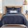 Levtex Home Mills Waffle FullQueen Quilt Set 88x92in with 2 Pillow Shams 26x20in Navy 100 Cotton FullQueen Size Quilt Bedding Set Lightweight Soft PreWashed
