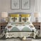 YAYIDAY Oversized Queen Bedspreads Patchwork Quilt Set 110x118 Inch 100 Cotton Reversible Breathable Green Earth Geometric Quilted Coverlet with Pillow Shams for All Seasons