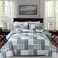 CHESITY 3 Piece King Size Plaid Quilt Set Country Patchwork Bedding Quilt Lightweight Reversible Bedspread Coverlet with Sham Soft All Season Bed Coverlet Set 1 Quilt 2 Pillow Shams