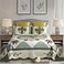 YAYIDAY Quilt King Size Patchwork Bedspread Set 100 Cotton Reversible Breathable Green Earth Geometric Quilted Quilt with Pillow Shams for All Seasons