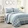 Lush Decor Bohemian Stripe Reversible Cotton Quilt Set 3 Piece Set Full Queen Navy Blue Striped Bedding Set Blue Quilts Queen Size Boho Decor