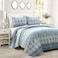 Lush Decor Bohemian Stripe Reversible Cotton Quilt Set 3 Piece Set Full Queen Navy Blue Striped Bedding Set Blue Quilts Queen Size Boho Decor
