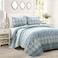 Lush Decor Bohemian Stripe Reversible Cotton Quilt Set 3 Piece Set Full Queen Navy Blue Striped Bedding Set Blue Quilts Queen Size Boho Decor