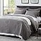 Anluoer Quilt King Size Bedding SetGrey Embossed BedspreadsLightweight Summer Soft Microfiber Bedspread Bed Coverlet for All Seasons 1 Quilt 2 Pillow Shams