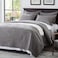Anluoer Quilt King Size Bedding SetGrey Embossed BedspreadsLightweight Summer Soft Microfiber Bedspread Bed Coverlet for All Seasons 1 Quilt 2 Pillow Shams