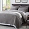 Anluoer Quilt King Size Bedding SetGrey Embossed BedspreadsLightweight Summer Soft Microfiber Bedspread Bed Coverlet for All Seasons 1 Quilt 2 Pillow Shams
