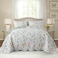 HoneiLife Queen Quilt Bedding Set 3 Pieces Microfiber Quilt Sets Lightweight Bedspreads Reversible Coverlets Retro Bed Cover Floral Bedding Set Wildflower Quilts All Season Use