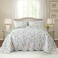 HoneiLife Queen Quilt Bedding Set 3 Pieces Microfiber Quilt Sets Lightweight Bedspreads Reversible Coverlets Retro Bed Cover Floral Bedding Set Wildflower Quilts All Season Use