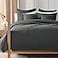 Levtex Home Cross Stitch Reversible FullQueen Quilt Set 88x92in with 2 Pillow Shams 26x20in Stitch Texture Charcoal Cotton FullQueen Size Quilt Bedding Set Lightweight Soft PreWashed