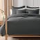 Levtex Home Cross Stitch Reversible FullQueen Quilt Set 88x92in with 2 Pillow Shams 26x20in Stitch Texture Charcoal Cotton FullQueen Size Quilt Bedding Set Lightweight Soft PreWashed