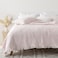 HORIMOTE HOME Pink Ruffled Quilt Twin Size StoneWashed Microfiber Lightweight Crinkled Farmhouse Rustic Shabby Chic Bedding Set 2 Pieces Reversible Bedspread with Pillow Sham for All Season