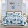 Tritard 3 Piece Coastal Quilt Sets King Size Nautical Reversible Lightweight Bedspread Coverlet with 2 Shams Blue Starfish Conch Beach Microfiber Bedding Quilt Set for All Season 106x96
