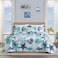 Tritard 3 Piece Coastal Quilt Sets King Size Nautical Reversible Lightweight Bedspread Coverlet with 2 Shams Blue Starfish Conch Beach Microfiber Bedding Quilt Set for All Season 106x96