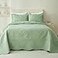 Cmfshape King Bedspread 106x963 Piece King Quilt with 2 ShamsLightweight Green Quilt Set for All SeasonModern Coin Pattern Bedding Set