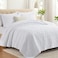 Lavsiry White Twin Size Quilt Bedding Set with Pillow Sham Summer Lightweight Bedspread Coverlet Soft Quilted Blanket Thin Comforter for All Seasons
