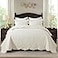 HoneiLife Queen Quilt Bedding Set Microfiber Quilt Sets for Queen Bed 3Piece Lightweight BedspreadsReversible Coverlets Rustic Bedlinen Sets Floral Bedding Set All Season QuiltsBeige