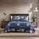 Eddie Bauer King Quilt Set Reversible Cotton Bedding with Matching Shams Lightweight Home Decor for All Seasons Eastmont Navy King
