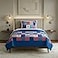 Bedford Home 2Piece Caroline Patriotic Quilt Set Microfiber Americana Stars and Plaid Patchwork Blanket Bed Set with Sham Home Bedding by Twin
